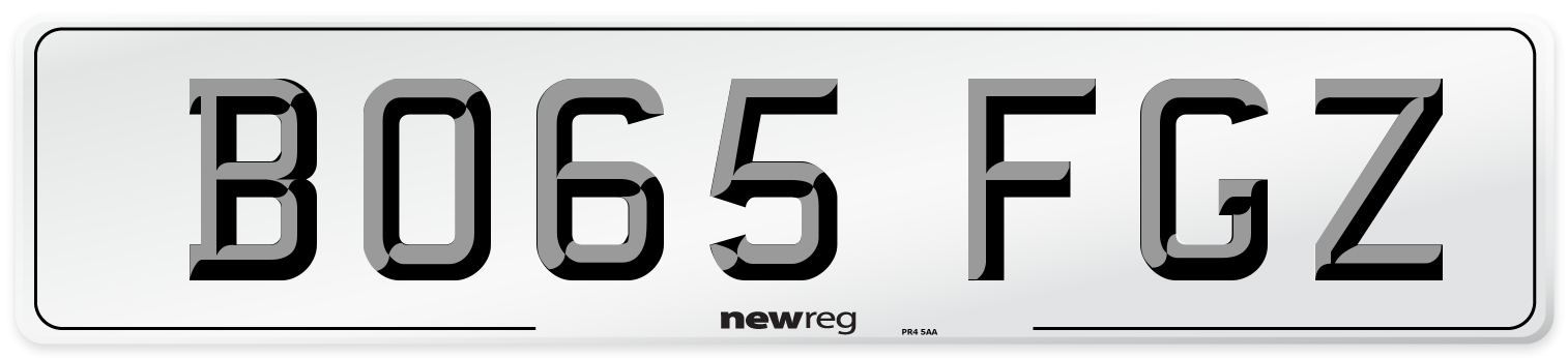 BO65 FGZ Number Plate from New Reg